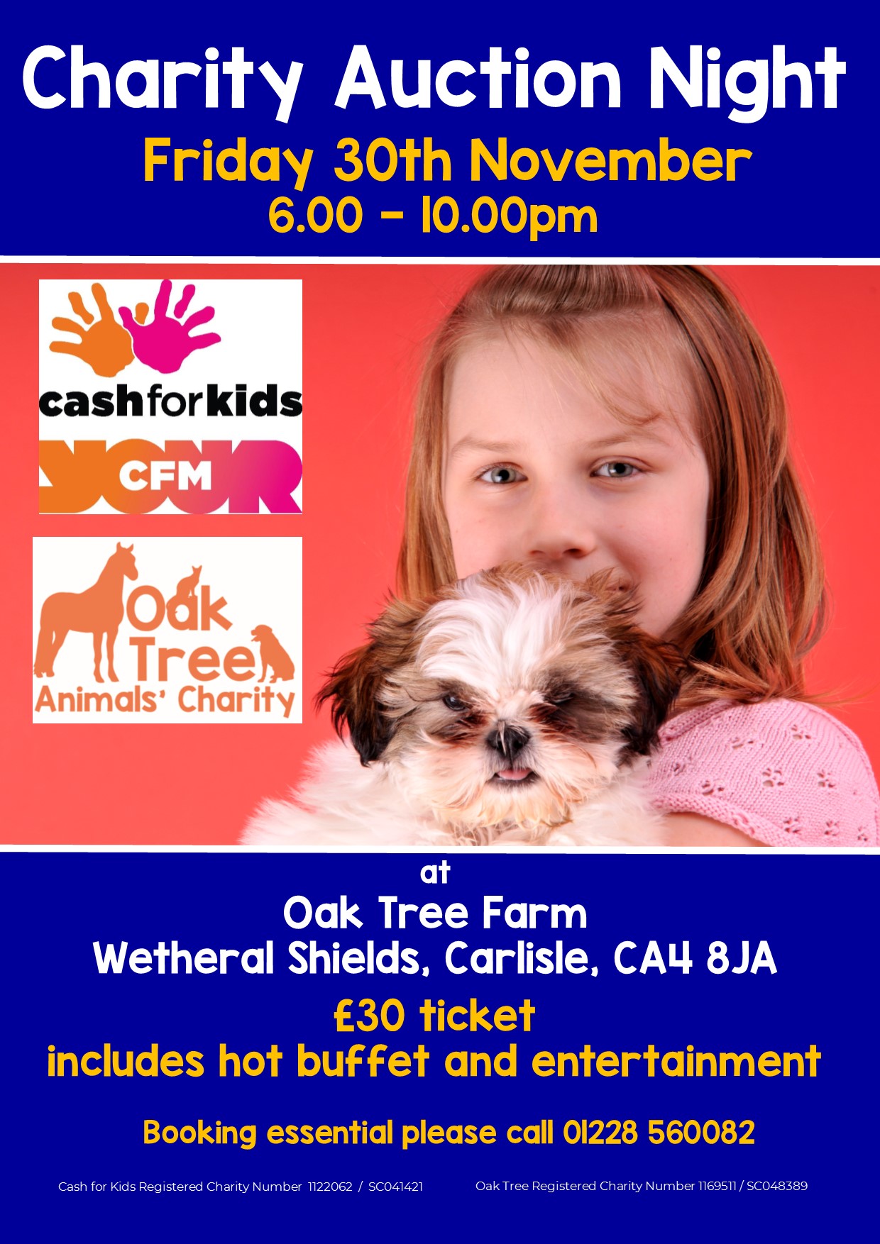 Charity Auction in partnership with Cash for Kids Oak Tree Animals